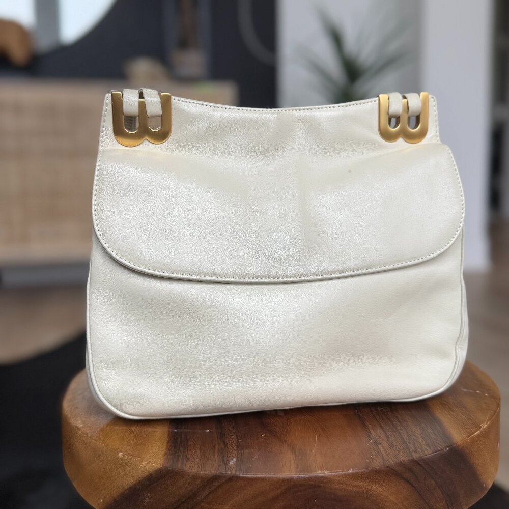 **RARE** Pre - Loved Bally Cream Shoulder Purse